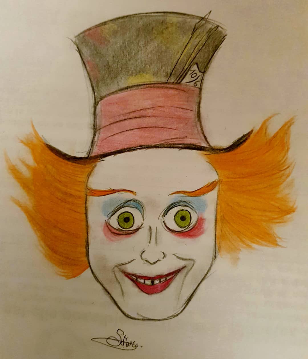 1080x1261 mad hatter drawing lovely timburtondrawing hash tags deskgram - Tim Burton Mad Hatter Drawing