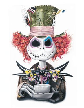 290x375 cool stuff tim burton art, tim burton - Tim Burton Mad Hatter Drawing
