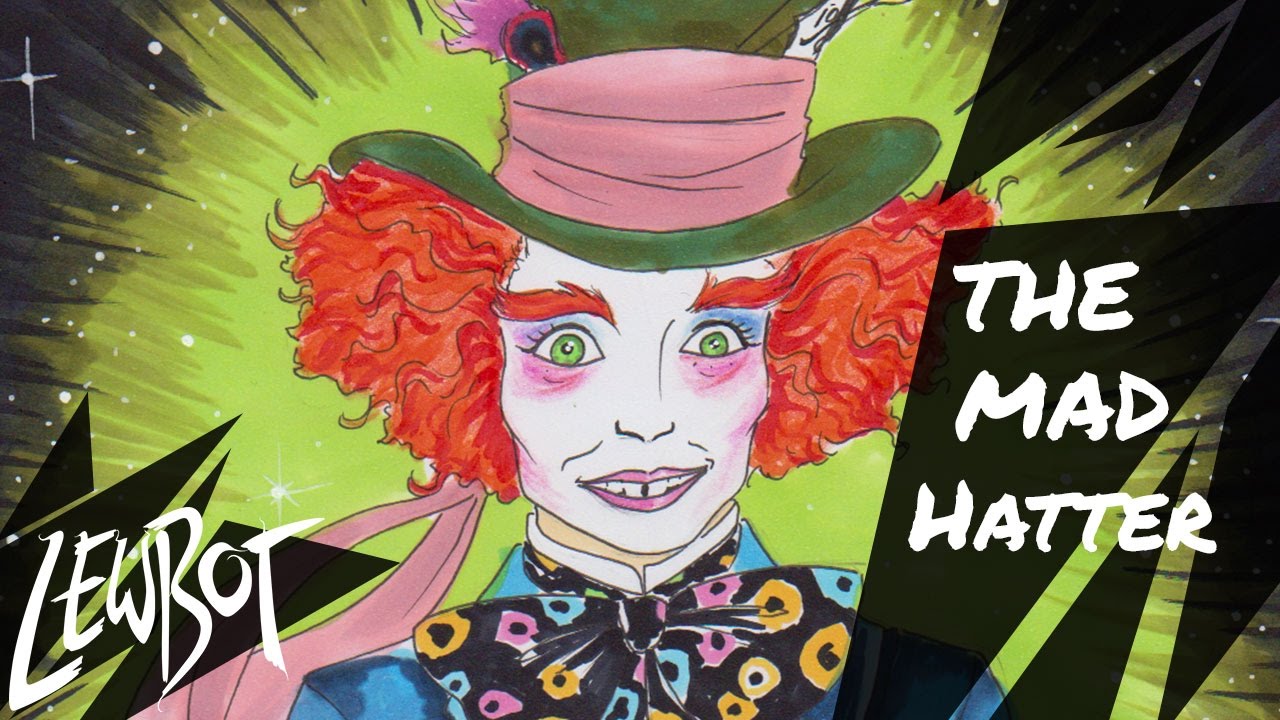 1280x720 speed drawing tim burton's mad hatter - Tim Burton Mad Hatter Drawing