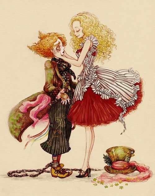 500x633 alice mad hatter drawing awesome art alice in wonderland - Tim Burton Mad Hatter Drawing