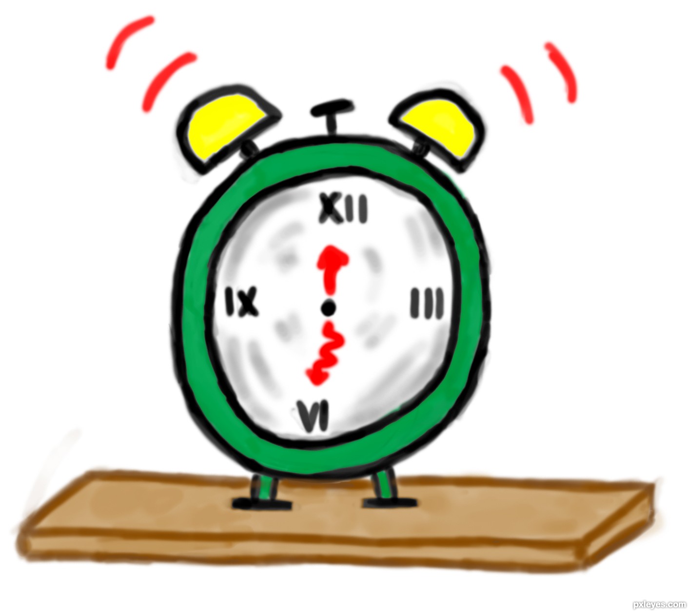 1411x1254 dinner time ! picture - Time Clock Drawing