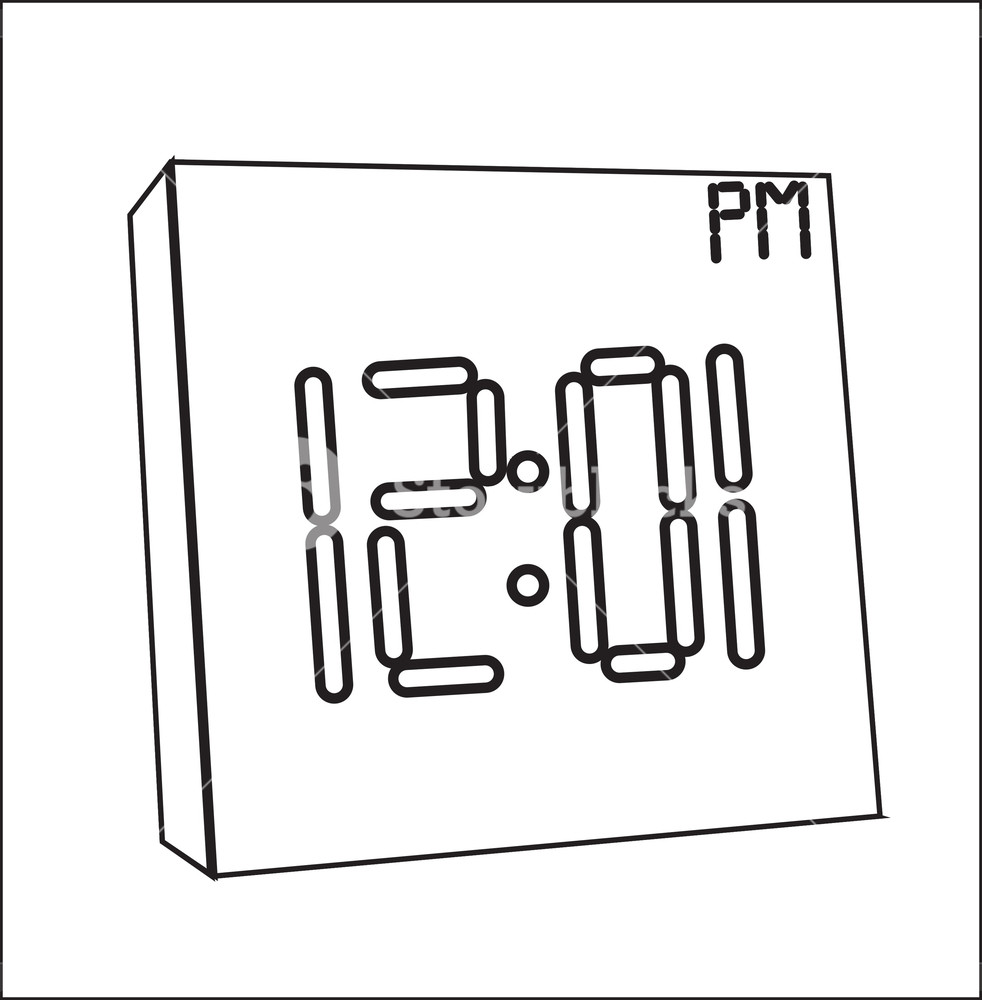 982x1000 time clock drawing royalty free stock image - Time Clock Drawing