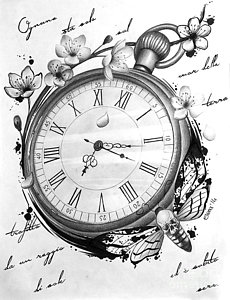 230x300 time clock drawings - Time Clock Drawing
