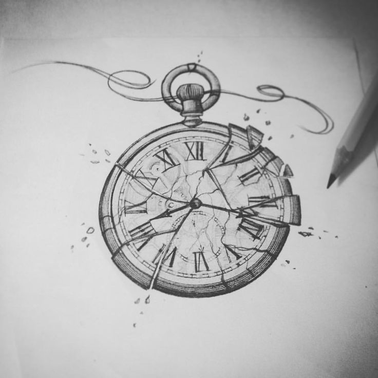 736x736 Broken Clock Drawing - Time Clock Drawing