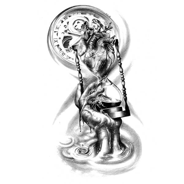 600x600 Clock Tattoo Meanings Custom Tattoo Design - Time Clock Drawing