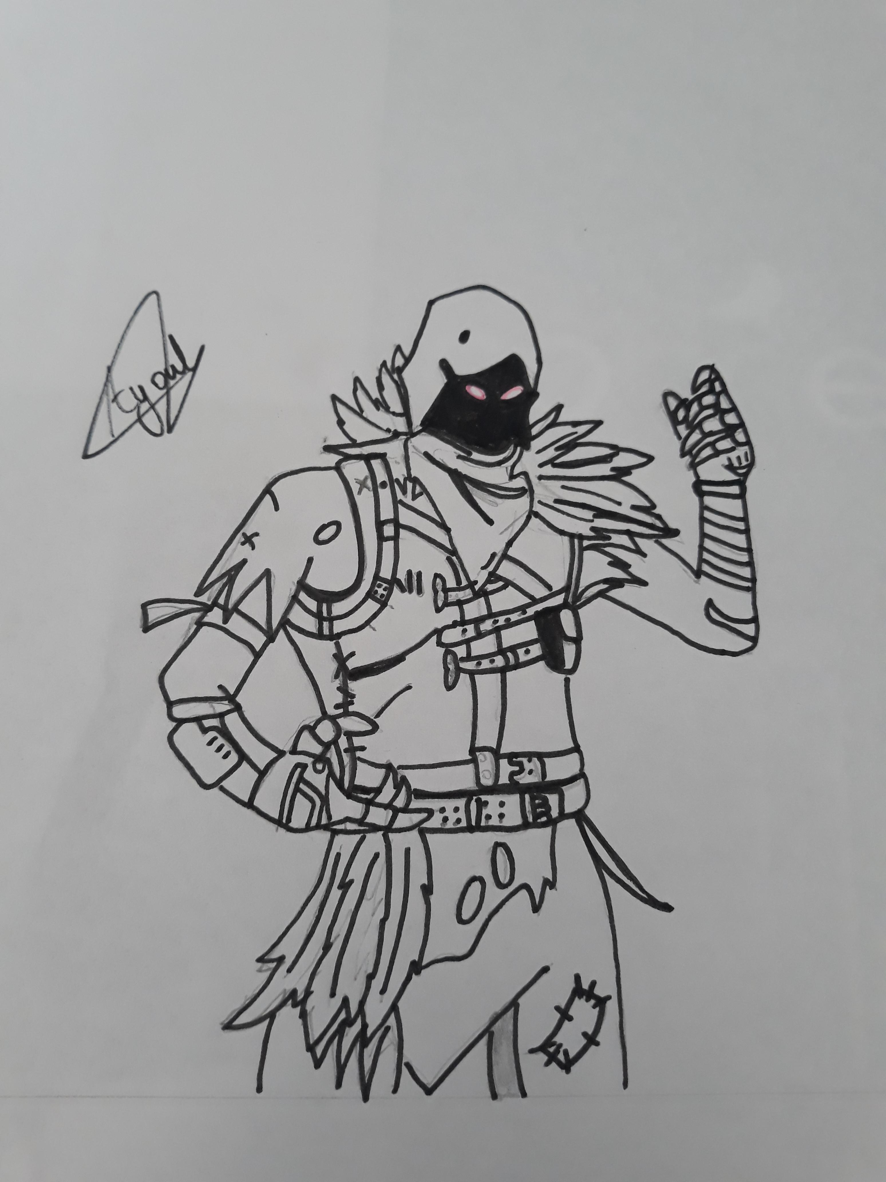 3096x4128 first time drawing raven opinions fortnitebr - Time Drawing