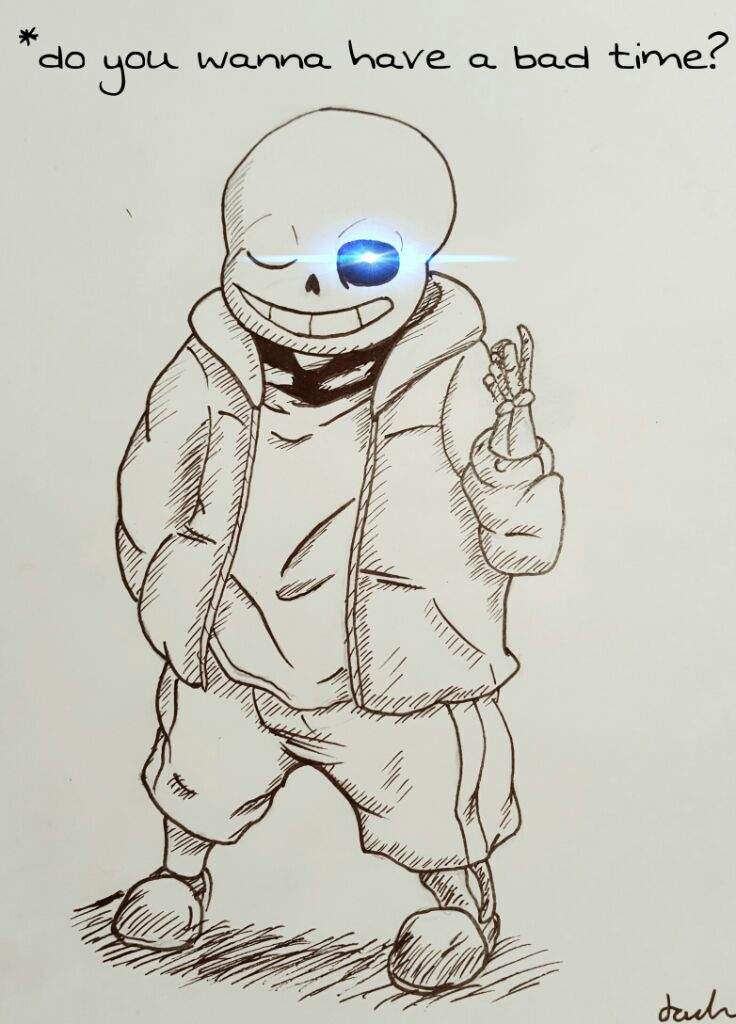 736x1024 bad time sans drawing paper undertale amino - Time Drawing