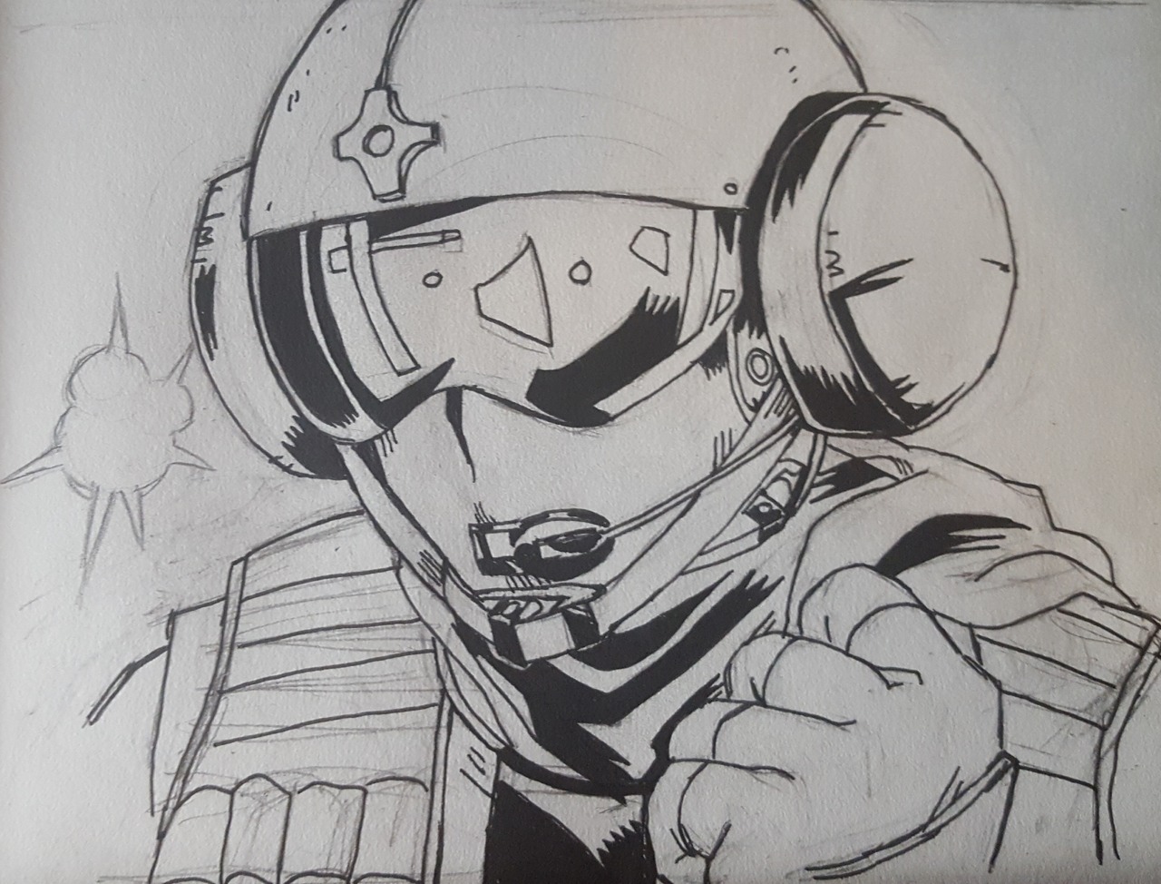 1280x974 breaking spines this is my first time drawing a pilot helmet but - Time Drawing