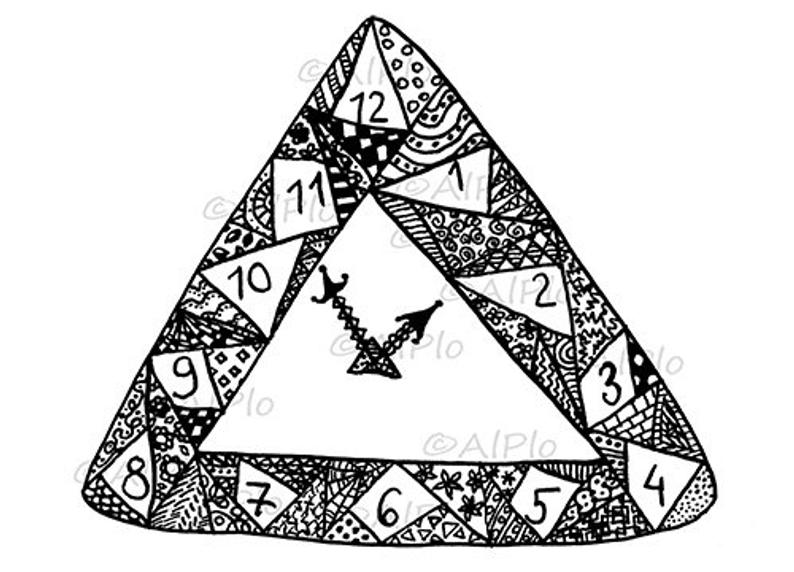 794x572 Digital Clock Timer Drawing Black White Abstract Ink Personal Etsy - Timer Drawing