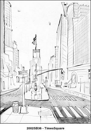 300x450 Sandy Garnett Art Blog - Times Square Drawing