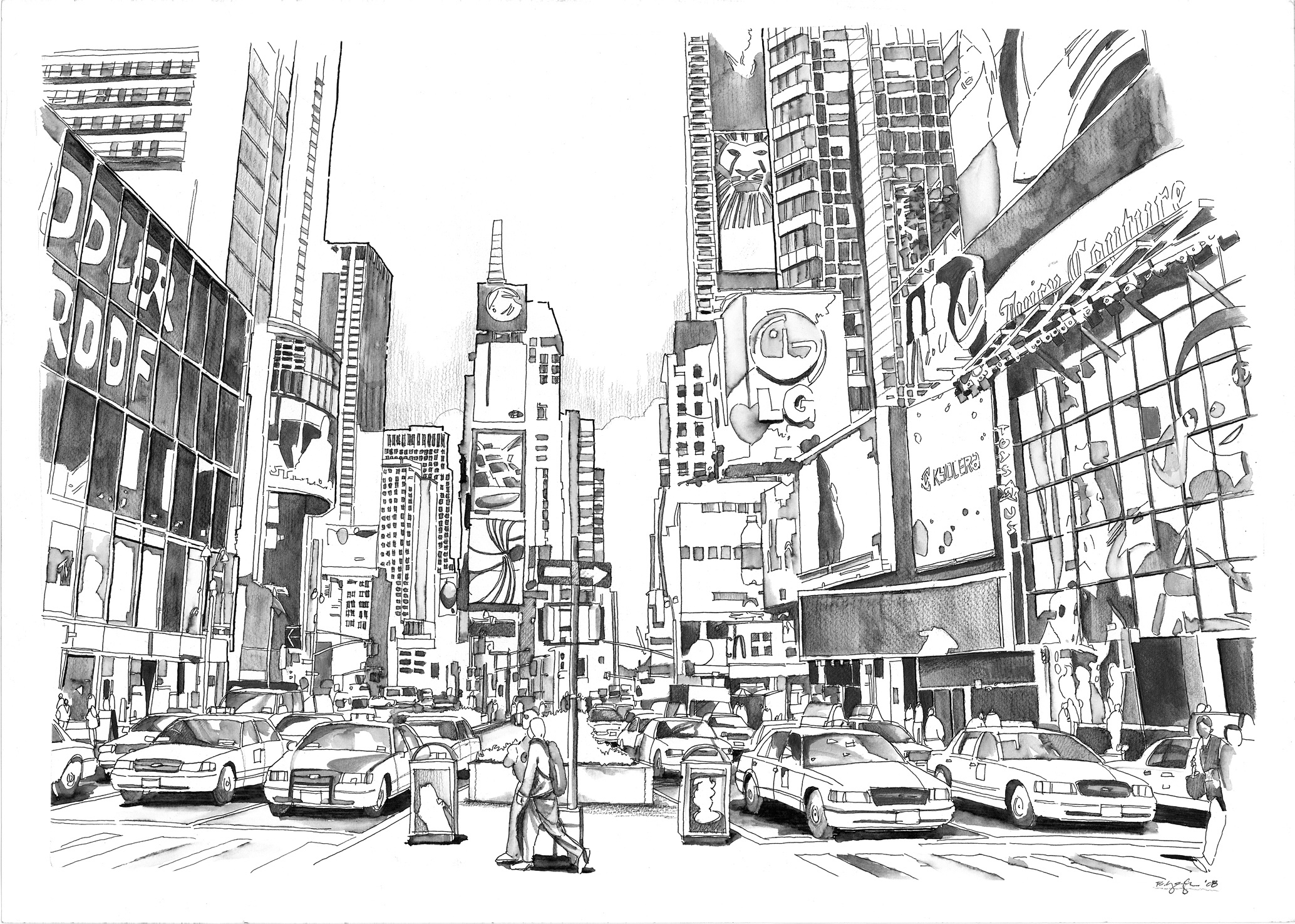 Times Square Drawing at Explore collection of