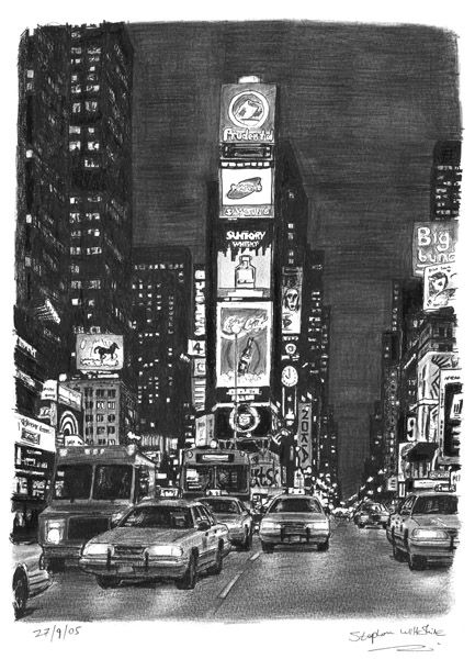 433x600 times square - Times Square Drawing