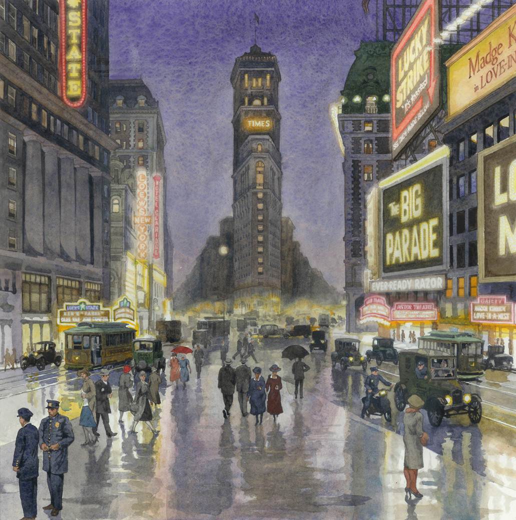 1031x1040 book review painting a picture of one times square regional - Times Square Drawing