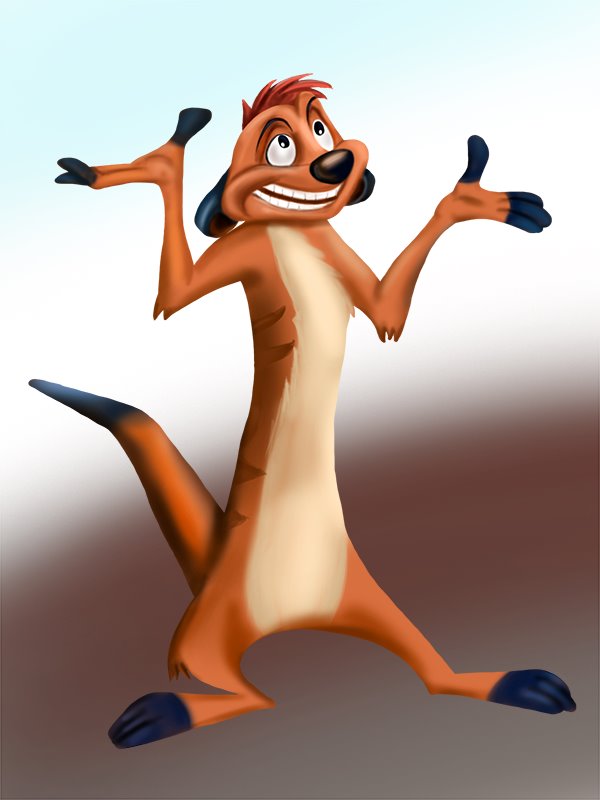 600x800 Learn How To Draw Timon From The Lion King - Timon Drawing