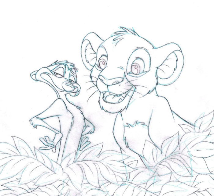 700x643 Simba Timon - Timon Drawing