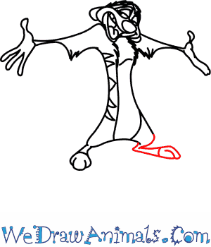 300x350 How To Draw Timon From The Lion King - Timon Drawing