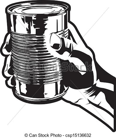 396x470 Holding A Tin Can This Is A Vector Illustration Of A Hand Holding - Tin Can Drawing
