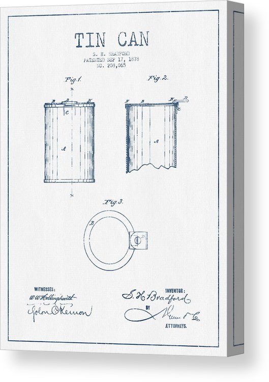 529x750 Tin Can Patent Drawing - Tin Can Drawing