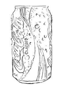 236x295 crushed can, cantin coke,drawing,art coca cola - Tin Drawing