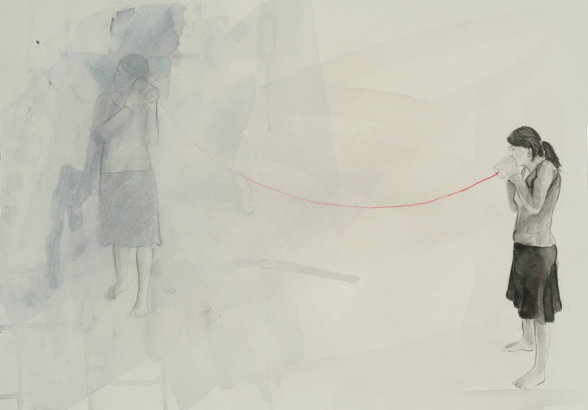 1920x1340 Tin Can Telephone Drawing - Tin Drawing