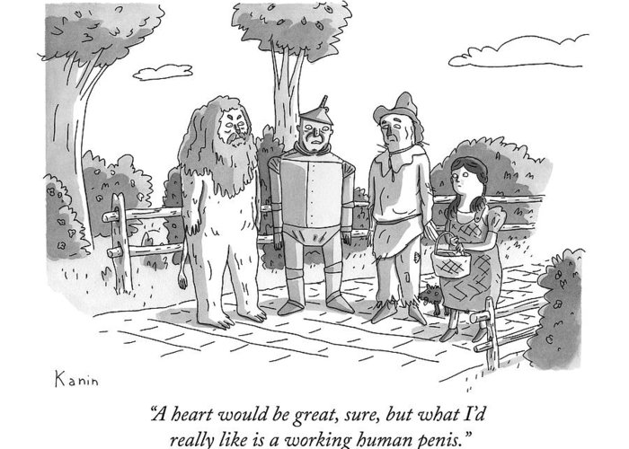 700x500 the tin man of the wizard of oz speaks greeting card for sale - Tin Man Drawing