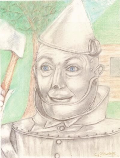 400x526 Tin Man Drawing - Tin Man Drawing