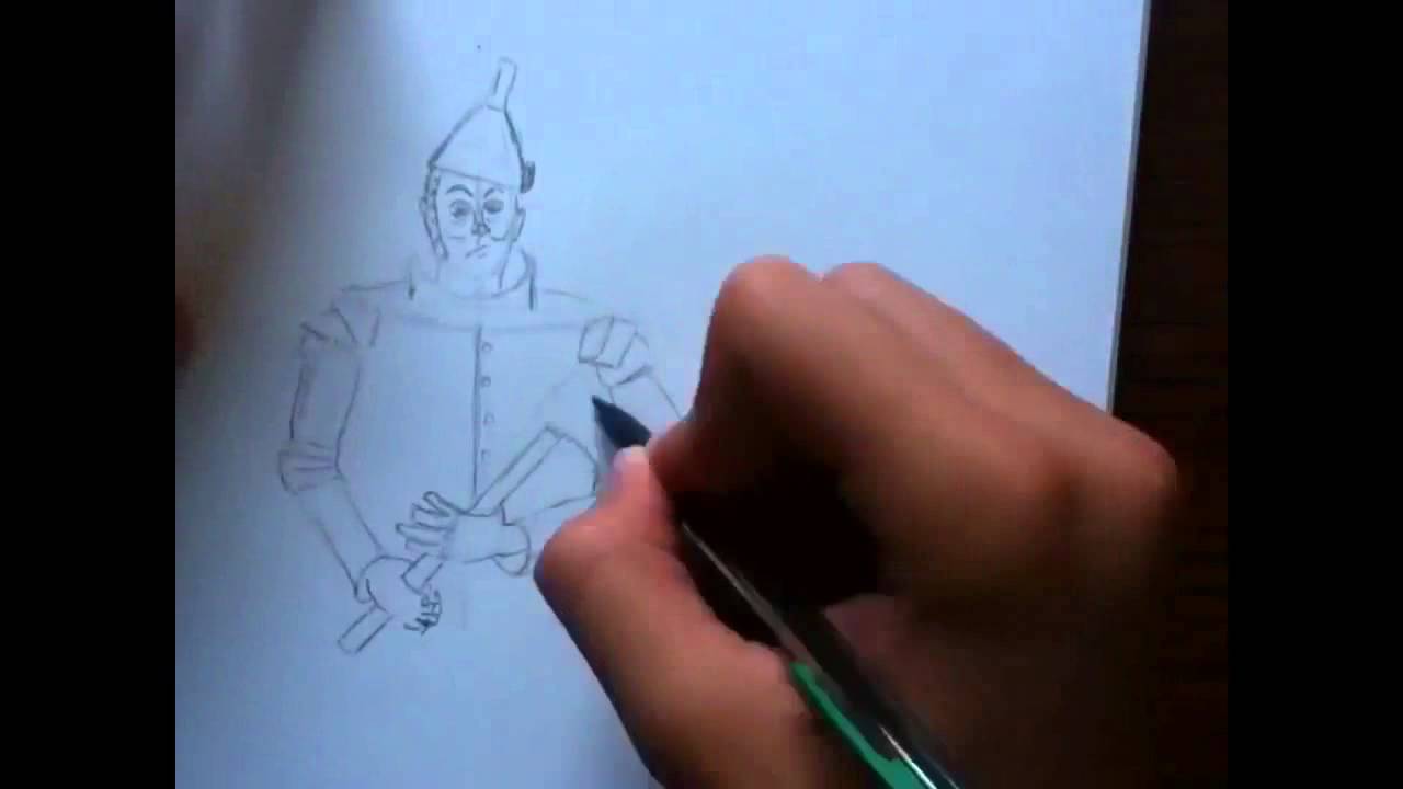 1280x720 Tin Man Wizard Of Oz Speed Drawing - Tin Man Drawing