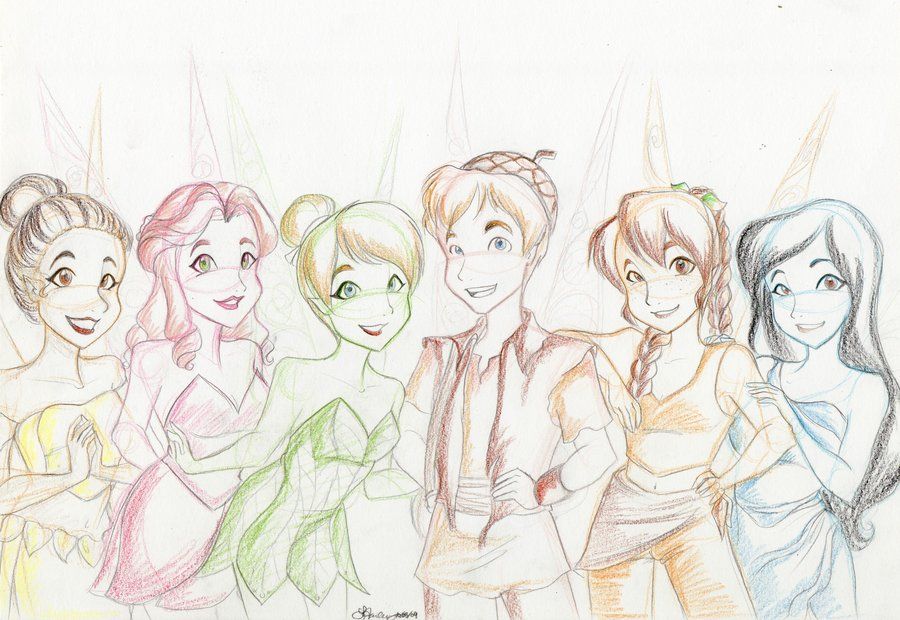 900x620 Fairy Friends - Tinkerbell And Friends Drawing