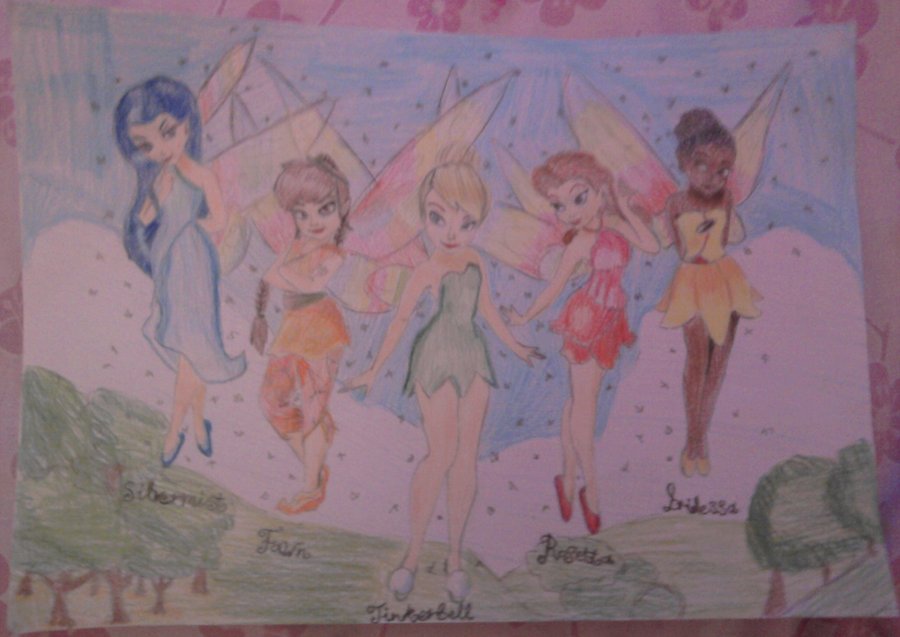 900x637 How To Draw Tinkerbell And Her Friends Olivero - Tinkerbell And Friends Drawing