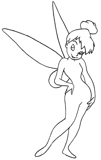 350x554 How To Draw Tinkerbell Step - Tinkerbell And Friends Drawing