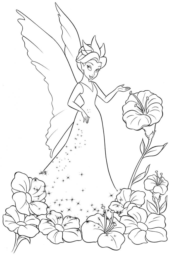 688x1024 Coloring Pages Tinkerbell And Friends Coloring Pages Neu - Tinkerbell And Friends Drawing