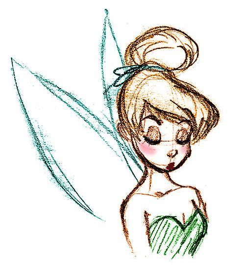 496x541 Image About Cute In Princess - Tinkerbell Drawing