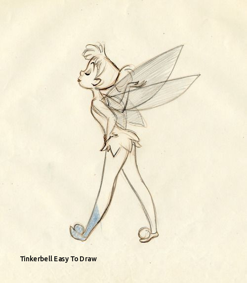 500x573 Tinkerbell Easy To Draw Best Tinker Bell Images - Tinkerbell Drawing