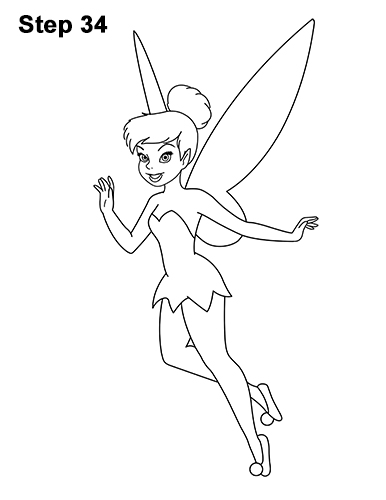 386x500 how to draw tinker bell - Tinkerbell Drawing Step By Step