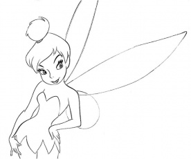 276x230 How To Draw Tinkerbell Step - Tinkerbell Easy Drawing