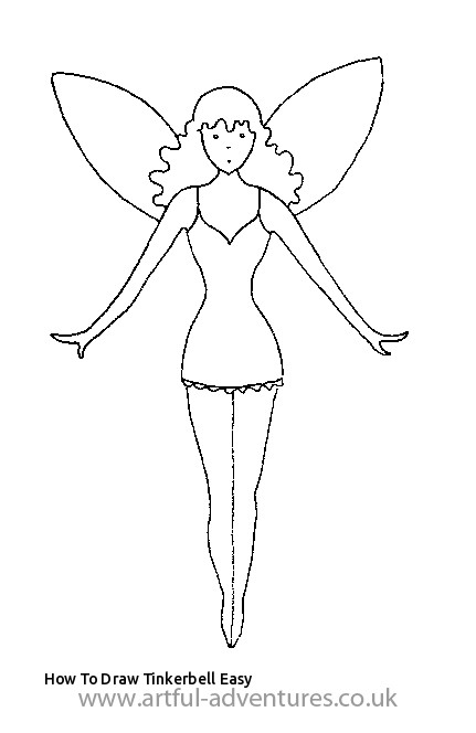 431x664 How To Draw Tinkerbell Easy Easy Fairy Drawing - Tinkerbell Easy Drawing