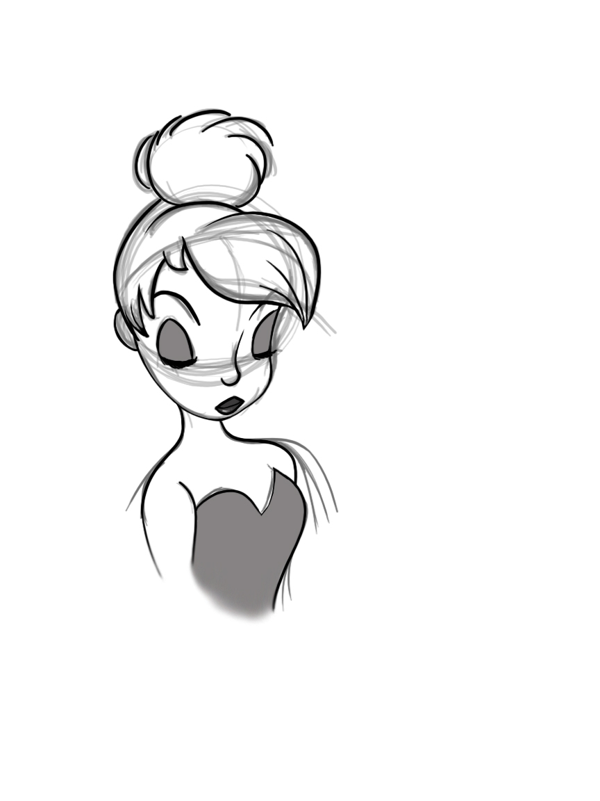 864x1152 Tinkerbell Drawing Fun For Free Download - Tinkerbell Easy Drawing