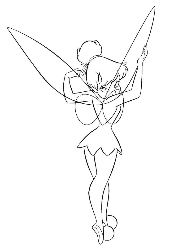 736x1052 Tinkerbell Easy To Draw New Disney Fairies Coloring Pages How - Tinkerbell Easy Drawing