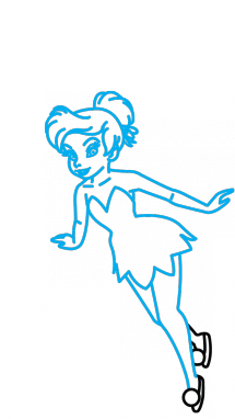 215x382 Drawing Tinkerbell Cartoon Transparent Png Clipart Free Download - Tinkerbell Easy Drawing