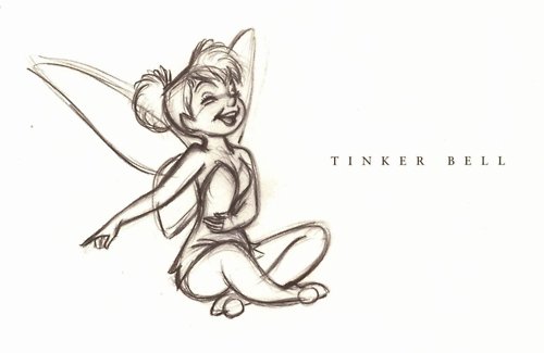 500x325 Disney, Drawing, Sketch, Tinker Bell, Tinkerbell - Tinkerbell Original Drawing