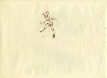 360x262 disney studios production drawing animation art production drawing - Tinkerbell Original Drawing