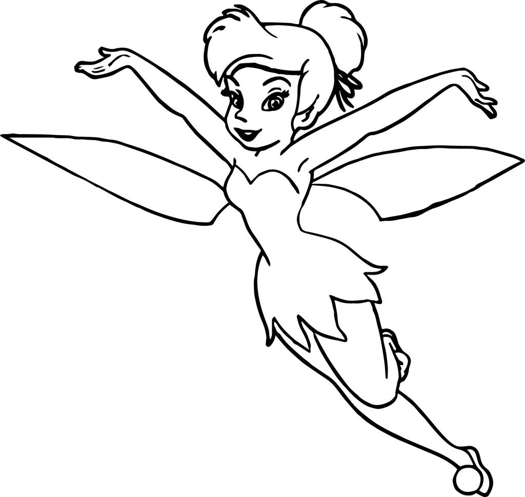 Tinkerbell Outline Drawing at PaintingValley.com | Explore collection