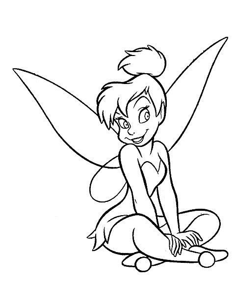 483x576 tinkerbell vinyl ready vector collection tinker bell her - Tinkerbell Outline Drawing