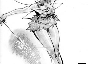300x210 pencil sketches of tinkerbell tinkerbell sitting - Tinkerbell Pencil Drawing