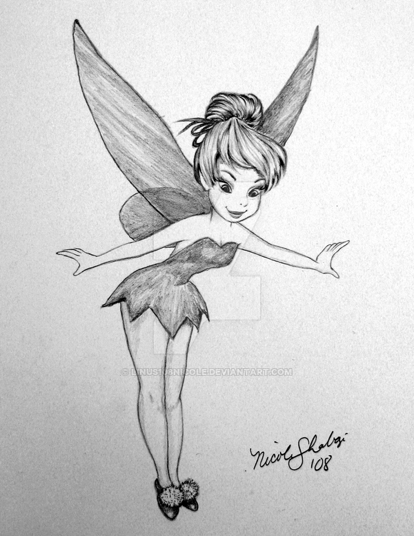 600x776 Tinkerbell Pencil Drawing - Tinkerbell Pencil Drawing