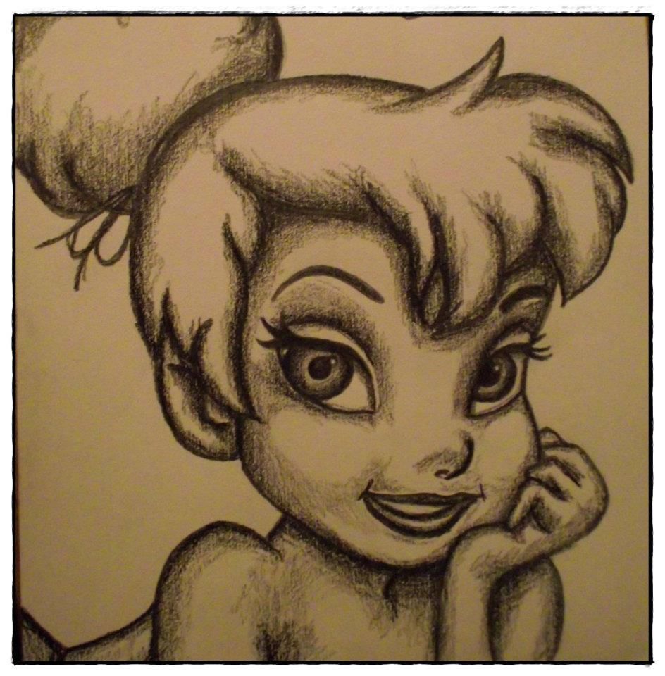 944x960 tinkerbell sketch art!!!!! in tinkerbell drawing, disney - Tinkerbell Pencil Drawing