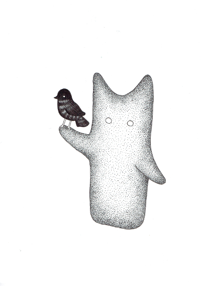 400x569 shiny forest ghost sticker series - Tiny Bird Drawing