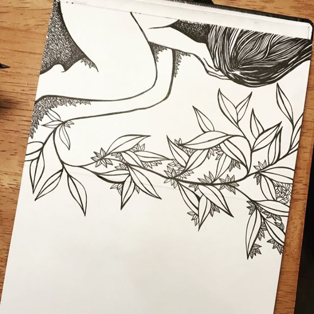640x640 endlessly drawing tiny little leaves! - Tiny Drawings