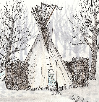 335x342 sioux tipi - Tipi Drawing