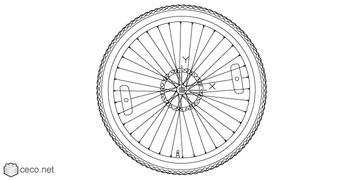 726x360 autocad drawing mountain bike wheel rims bicycle tire dwg dxf - Tire Drawing
